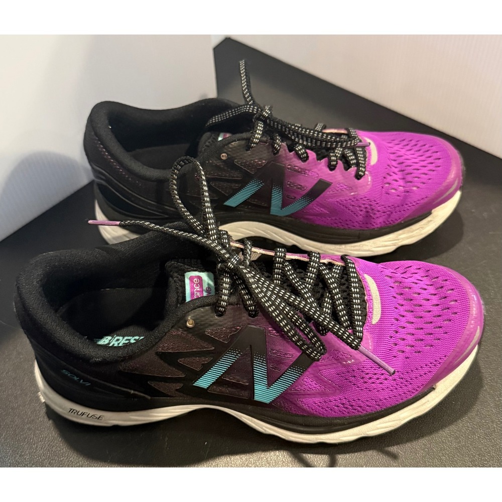 New Balance Womens 7.5 Solvi v2 Running Shoes Purple Black WSOLVRZ1 TruFuse